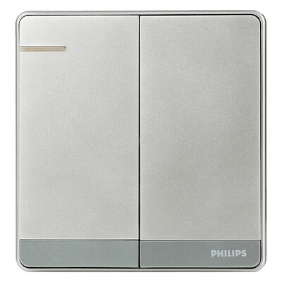 

Philips (PHILIPS) переключатель гнездо fly серии два открытых двойного переключателя управления с флуоресцентными инструкциями текстура серебристый