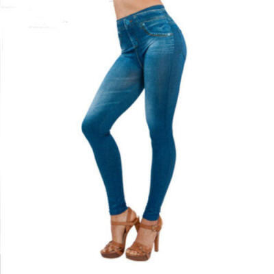 

US Women Denim Skinny Ripped Pants High Waist Stretch Jeans Long Pencil Trousers