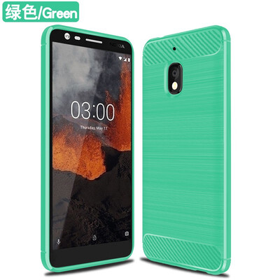 

Fivice Nokia 2 2018 case Brushed carbon fiber silicone anti-fall soft shell phone case