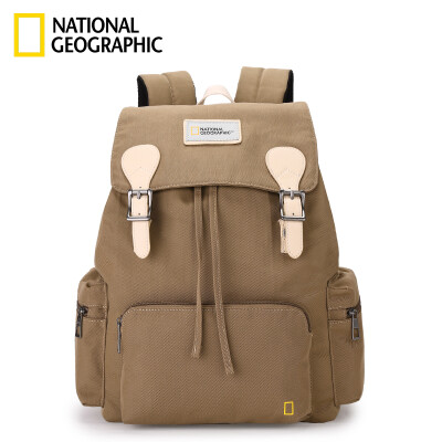 

National Geographic National Geographic Travel Backpack Men&Women Military Travel Sports Backpack Waterproof Leisure College Couples School Bag Student Khaki