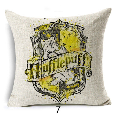 

Harry Potter Cushion Cover Cotton Linen Goblet of Fire The Deathly Hallows Home Decorative Pillow Cover for Sofa Cojines