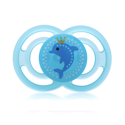 

Meian Meng MAM perfect baby pacifier 2 paragraph 6 months or more thin&flexible European imports blue dolphins