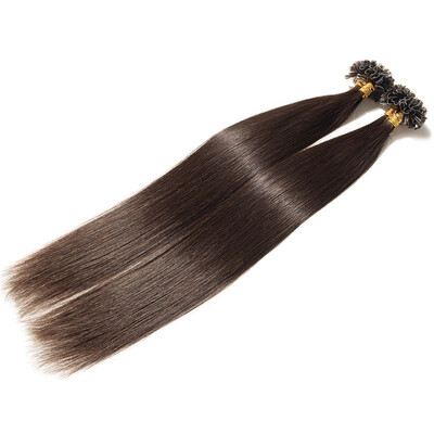 

100 Remy Hair Human Hair Extensions U Tip Nail Tip Keratin Straight Hair