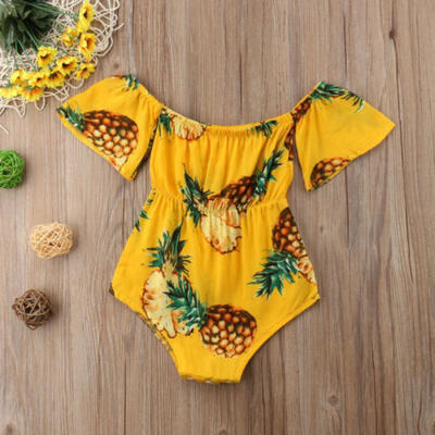 

Newborn Toddler Baby Girl Boy Kid Off Shoulder Romper Jumpsuit Bodysuit Clothes