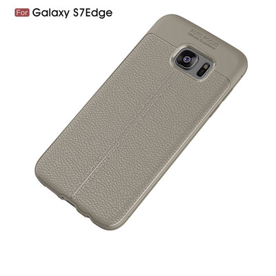

Fivice Samsung Galaxy S7 edge case Luxury leather TPU silicone anti-fall soft shell phone case