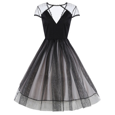 

Vintage See Thru A Line Tulle Dress