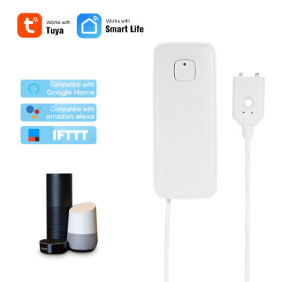 

WIFI Water Leak Sensor Water Leakage Intrusion Detector Alert Water Level Overflow Alarm Tuya Smart Life App Remote Control Compat