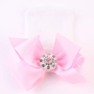 

Cute Newborn Baby Infant Girl Toddler Comfy Bowknot Hospital Cap Beanie Hat K