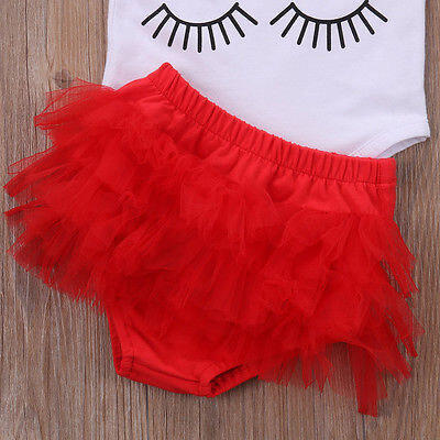 

Newborn Baby Girl Long Sleeve Tops Romper Tutu Lace Shorts Skorts Outfit Clothes