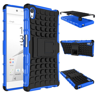 

Fivice Sony Z5 Case TPU anti-fall tire pattern back clip bracket phone case