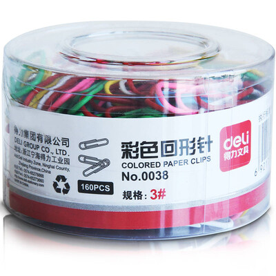 

Deli 0038 Paper Clips Assorted Colors 29mm 60pcs
