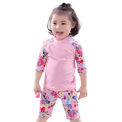 

Yi Zi children girls split women swim suits 67 years old 120-130cm foundation printing Ezi12004