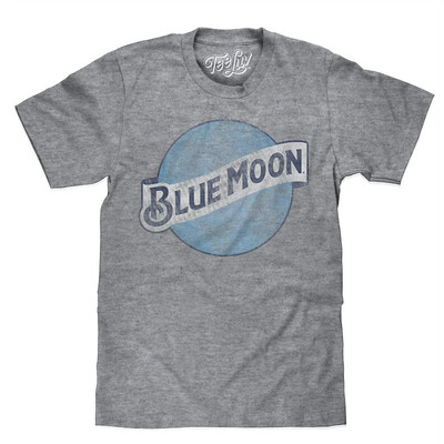 

Blue Moon Big&Tall Shirt - Distressed Blue Moon Beer Logo T-Shirt