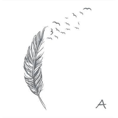

Removable Vinyl Decal Wall Birds Flying Feather Decal DIY Sticker