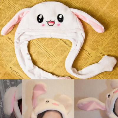 

Rabbit Ear Hat Can Move Plush Airbag Magnet Cap Gift Cute Record Video Dance Toy