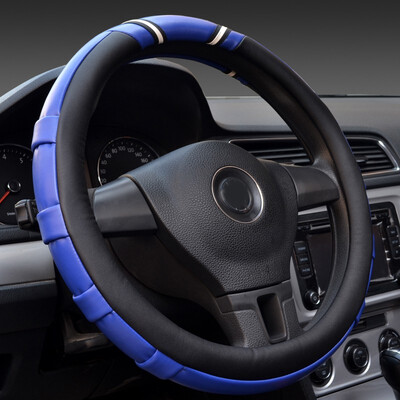 

Car interior protection accessory Car Steering Wheel Cover Comfort Antiskid Micro Fiber Leather fashion 363840cm for most cars