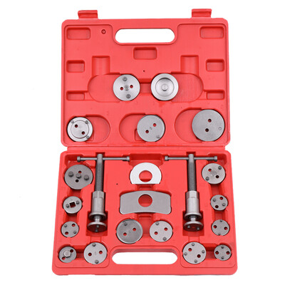 

21pcs Auto Universal Disc Brake Caliper Car Wind Back Pad Piston Compressor Automobile Garage Repair Tool Kit Set with Case