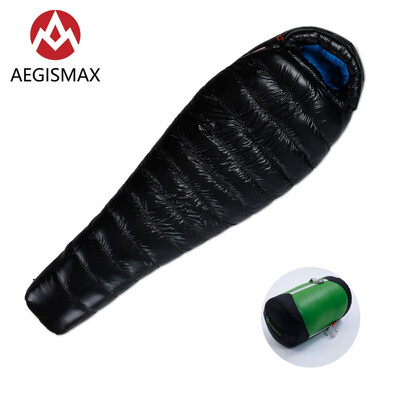 

AEGISMAX G Series 95 White Goose Down Mummy Camping Sleeping Bag Cold Winter Ultralight Baffle Design Outdoor Camping Splicing