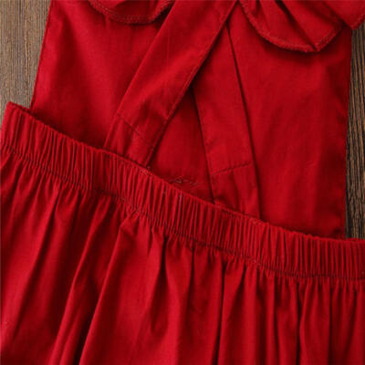 

Newborn Baby Girls Red Floral Lace Romper Jumpsuit Clothes Sunsuit Outfits 0-24M