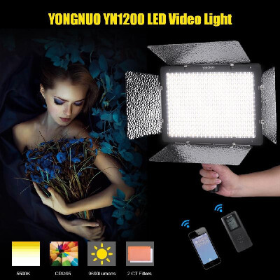 

YONGNUO YN1200 Pro LED Video Light 5500K Photography&Video Recording Fill Light w 2Pcs CT Filters & Remote Controller Adjusta