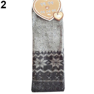

US Women Snowflake Thigh High Leg Warmers Socks Over Knee Boot Cuff Stocking