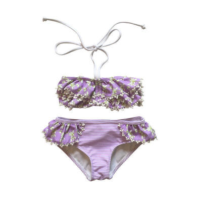 

Floral Kids Baby Girl Bikini Suit Swimsuit Swimwear Bathing Swimming Costume lxj