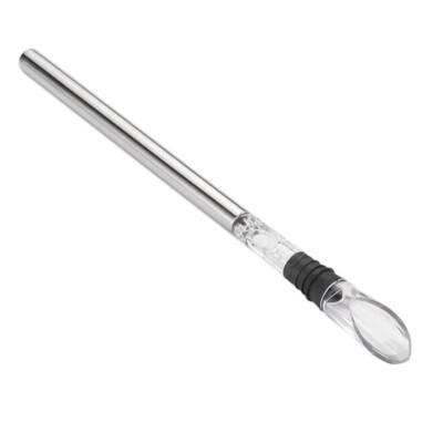 

Stainless Steel Wine Chiller Stick Pourer Spout Cooler Cooling Ice Bottle Rod