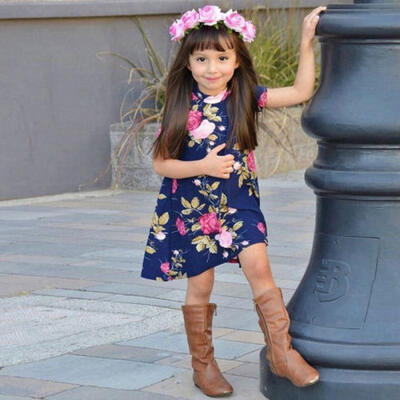 

Mommy&Me Family Matching Dress Mother Daughter Floral Sundress for Kid Women