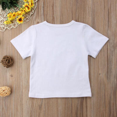 

Cute Toddler Baby Girls Graphic Tee Soft Cotton Crew Neck T-shirt Tops Clothes