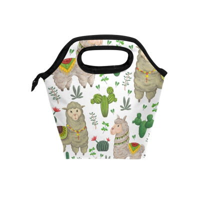 

Lunch Bag Tote Bag Cactus Sheep Travel Picnic Organizer Lunch Holder Handbags Lunch Bag Box for Office