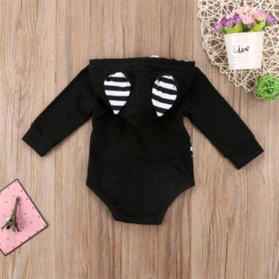 

Newborn Infant Baby Boy Girl Romper Hooded Jumpsuit Bodysuit Warm Clothes Outfit