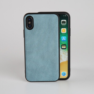

Phone Cases For iPhone X Xs Max Cover PU Leather Frabic Texture TPU Silicone Case For iPhone 6 6S 7 8 Plus Shell