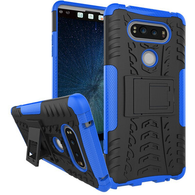 

Fivice LG V20 Case TPU anti-fall tire pattern back clip bracket phone case