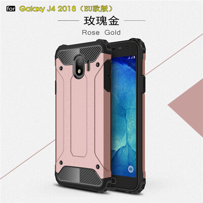 

Fivice Samsung Galaxy J4 2018 case Luxury Silicone Diamond Armor PC Hard Shell Phone Case