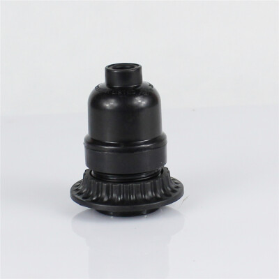 

E26 Black Single Outer ring Of Half Teeth No Switch Lamp Holder