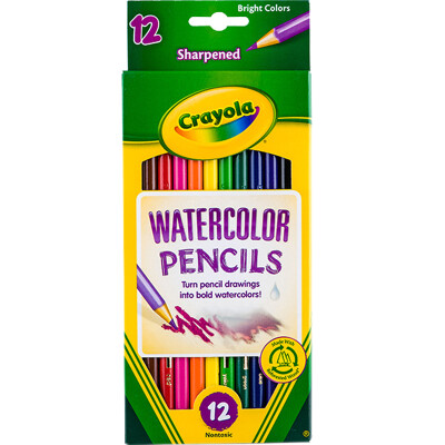 

Painted Crayola 12 color water soluble color pencil 68-4302