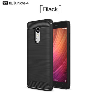 

Fivice Xiaomi Redmi note 4 case Luxury brushed carbon fiber TPU soft shell