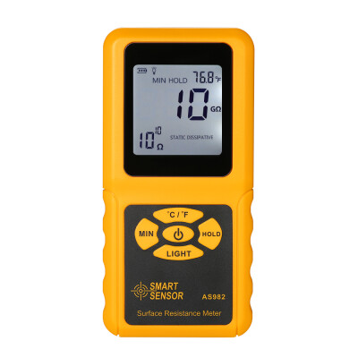 

SMART SENSOR Handheld LCD Surface Resistance Meter Tester with Temperature Measurement&Data Holding Function