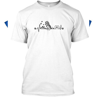

Beagle Heartbeat Tshirt - Hanes Tagless Tee
