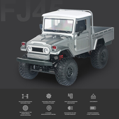 

MN-45 RC Crawler 24G 4WD Racing Off-road Truck 4x4 112 Scale RC Car Fast High Speed Electric Vehicle with Led Light for Kids and
