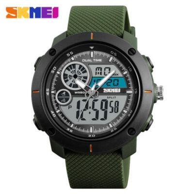 

SKMEI LED Digital Alarm Sport Watch Silicone Military Army Quartz Men Wristwatch