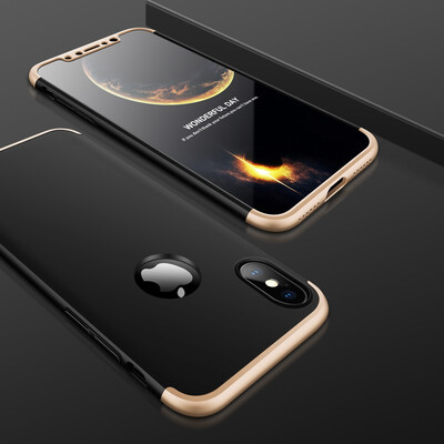 

Goowiiz Phone Case For Iphone XXsXs MaxXR Fashion Color collision 360 Degree Coverage PC Full Protection