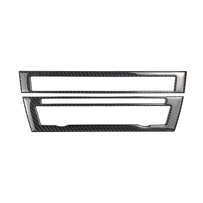 

Carbon Fiber Car CD Control Panel Cover 2 Pcs CD Panel Frame Trim Sticker Decoration For BMW F10 5 Series 2011-2017