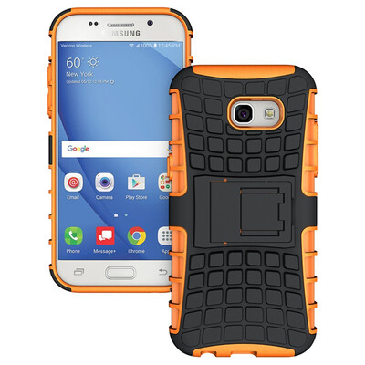 

Fivice Samsung A5 2017 Case TPU anti-fall tire pattern back clip bracket phone case