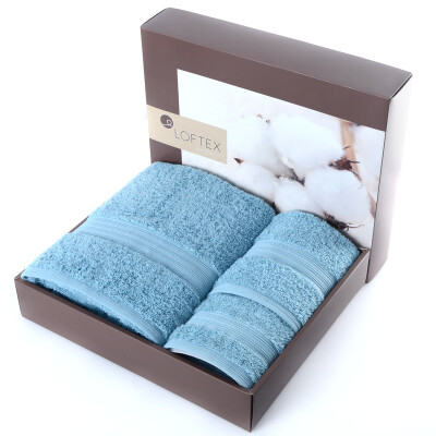 

[Jingdong supermarket] matt (LOFTEX) exports of US cotton towel Egyptian long-staple cotton plain thick ultra-soft absorbent towel towel towel towel three sets of gift box blue