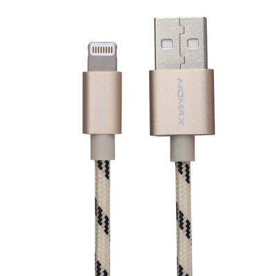 

MOMAX MOMAX Apple MFi certified data cable iphone8 76 6sPlus X 5s SE iPad charging line nylon weaving 2 meters gold