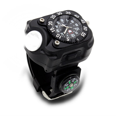 

BRELONG Rechargeable LED Handheld Wrist Watch Flashlight for Outdoor Sports
