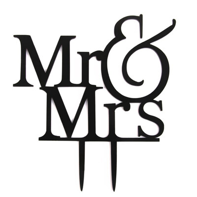 

UpperX Wedding Cake Topper Cake Decorations Engagement Mr & Mrs Acrylic Cake