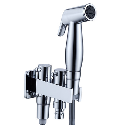 

CVBAB toilet flusher pressurized spray gun faucet copper three-way angle valve one into two out double angle valve bidet set CV3116