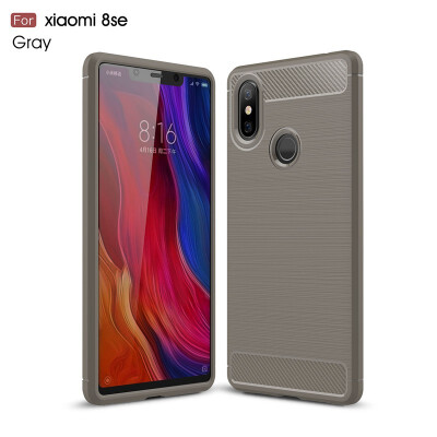 

Fivice Xiaomi Mi 8 SE case Luxury brushed carbon fiber TPU soft shell